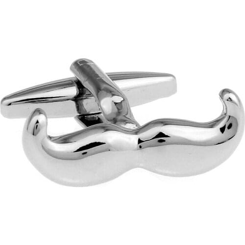 Metal Moustache Cufflinks Mans Jewelry French cuff shirt Button Color Silver Cufflink 5pairs per lot