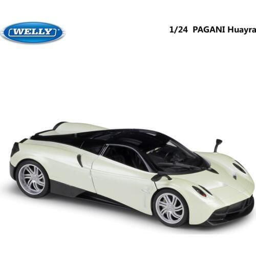 WELLY Alloy Model Car 1:24 Scale PAGANI HUAYRA Diecast Car Simulator Classic Sports Car Metal Toy Car For Kids Gift Collection