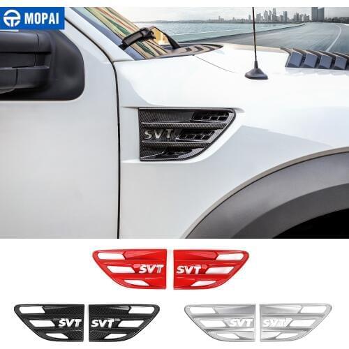 MOPAI Sticker for Car Body Air Flow Vent Cover Fender Decoration Cover Accessories for Ford F150 Raptor 2009-2014 SVT Letter