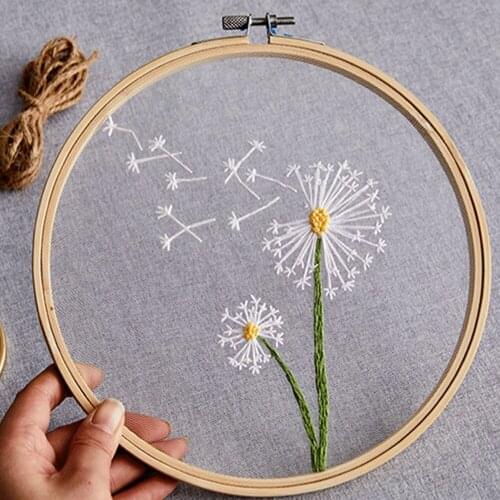 DIY Handmade Crafts Mini Embroidery Starter Kit DIY Threads Tools Kit Handmade Crafts Flower Pattern Cross Stitch Kit