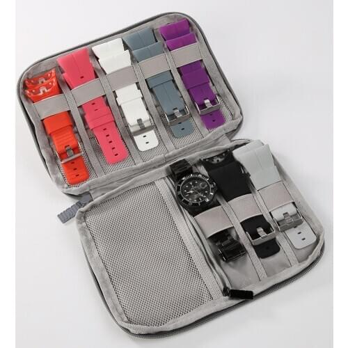 Portable Travel Watch Strap Organizer Watchband Holder Storage Bag Zipper Pouch