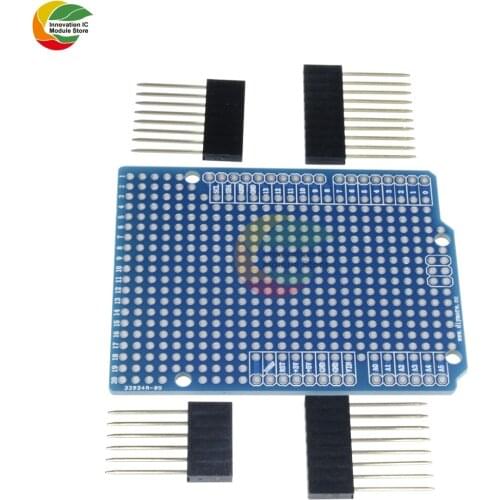 Prototype PCB Board For Arduino R3 ATMEGA328P Shield Board Breadboard Protoshield DIY FR-4 2.54mm 2mm Pitch Hole One