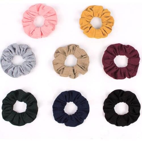 Hair Scrunchies Elastic Women Girls Solid Chiffon Ring Hair Ties Accessories Ponytail Holder Hair bands Rubber Scrunchies 1007