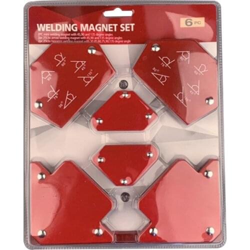 6 Pcs/Set Triangle Welding Positioner Magnetic Fixed Angle Soldering Locator Tool Without Switch Welding Accessories