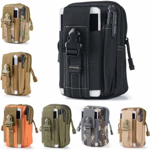 Outdoor Tactical Molle EDC Utility Pouch Gadget Belt Waist Bag Military Pack Running Pouch Travel Camping Bags Outdoor Tool