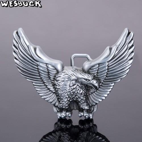 WesBuck Brand Eagle Belt Buckle For Mens Blue Jeans Metal Buckle