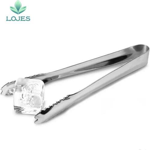 1Pcs New 18cm Stainless Steel Barbecue BBQ Clip Bread Food Ice Clamp Ice Tong Tool Bar Kitchen Accessories