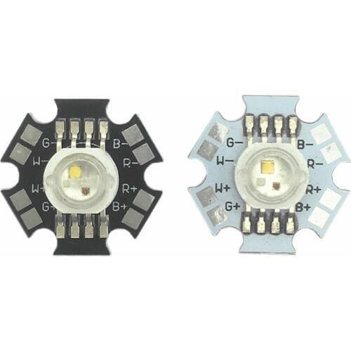 10pcs 4W RGBW or RGBWW LED Diode High Power LED Emitter Chip Bead 8pins four color led chip Epistar 45Mil on 20mm Star PCB Base