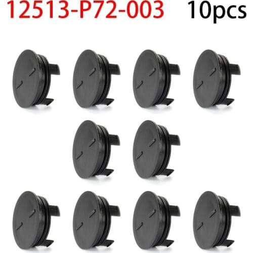 10PCS/Set Black Cylinder Head Rear Cam Plug With Seal 12513-P72-003 12513P72003 For Honda CR-V / Civic / Fit High Quality