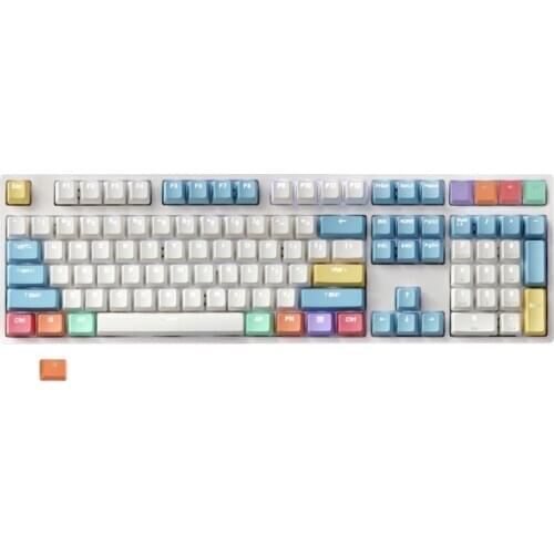 108 Keys Colorful Chalk Design PBT Backlit Keycaps for cherry Mx Keyboard Keycap 090F