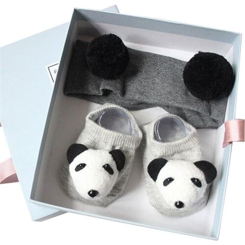 2020 Lovely Baby Girl Socks and Headband Set Flower Bowknot Crown Headwrap + Booties Socks 2Pcs Set