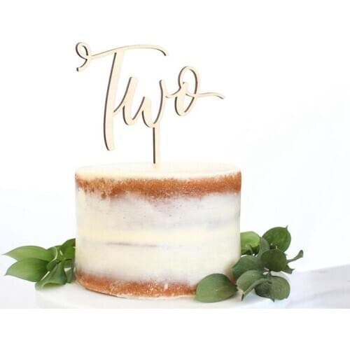 20pcs Laser Cut Cake Topper Two Birthday Cake Topper