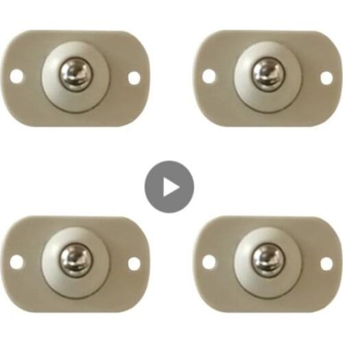 4pcs Caster Pulley 360 Degrees Universal Wheel Sticky Low-noise Storage Box Roller Stainless Steel Pulley Plastic Pulley Casters