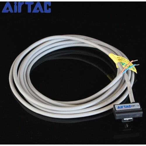 AC 5-240V 100mA 10W Length 2M STSP NO Magnetic Sensor Switch CS1-J AirTAC