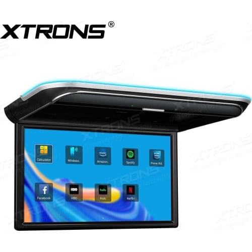 17.3" Android 9.0 OS Car Roof Multimedia System Player Flip Down Car Monitor Roof Mounted Monitor with 8K Video Play Support