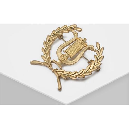 Amorita boutique Golden harp spike pin vintage brooch