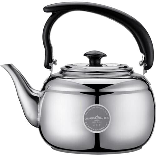 Stainless steel teapot water coffee kettle stove kitchenware metal 1000ml