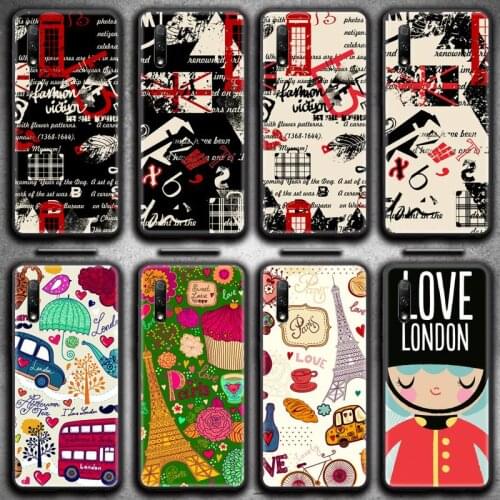 Big Ben London Eiffel Tower Paris Phone Case For Huawei Nova 6se 7 7pro 7se honor 7A 8A 7C 9C Play
