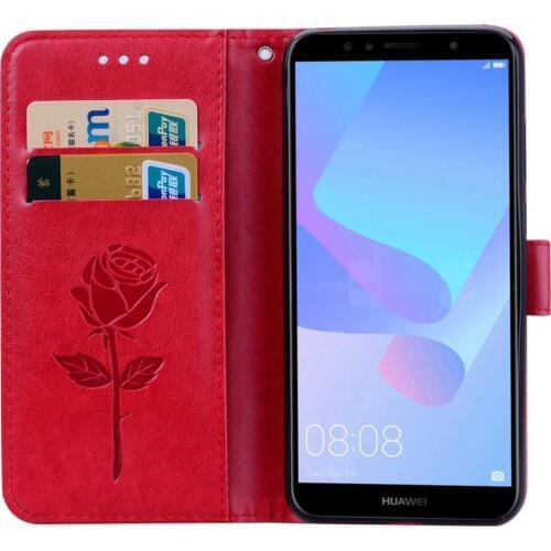 For funda Huawei Y6 2018 Case Leather Wallet Phone Case For Huawei Y6 Prime Case Flip Wallet Leather Cover Huawei Y6 2018