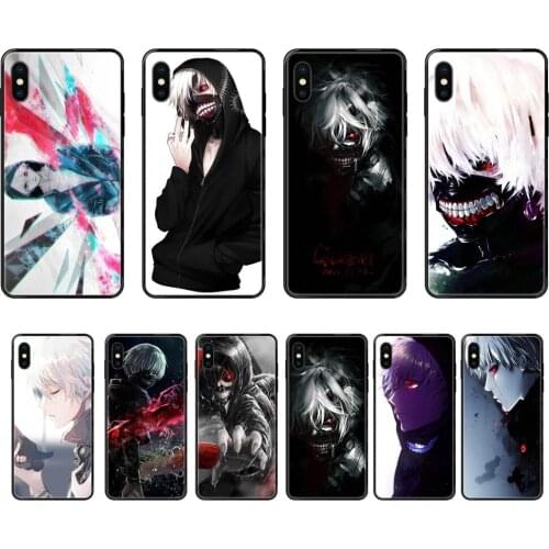 For Galaxy Note 4 8 9 10 20 Plus Pro J6 J7 J8 M30s M80s Ultra J600 J730 J810 Black Soft TPU 2020 New Arrival Tokyo Ghoul Kaneki