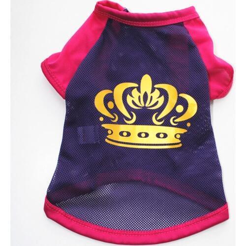 Breathable Dog Clothes Mesh Vest for Dogs Puppy Summer Ployester Cute Print Shirt for Pets Clothing Chihuahua Bulldog Pug CL0019