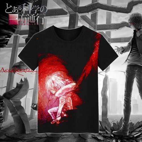 High-Q Unisex Anime To Aru Majutsu no Index Misaka Mikoto T-Shirt Tee Shirt Accelerator Last Order Casual TShirt Shirt Tee