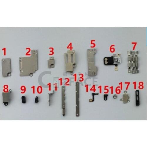 50set/lot Full Metal Set for iPhone 6s Earpiece LCD Battery Bracket logic board Housing Metal Plate motherboard Small Parts Set