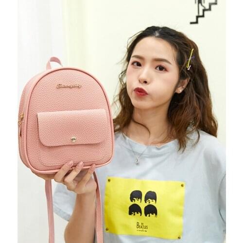 2020 PU Leather Shoulder Mini Small Backpack Women Teenage Girls Kids Multi-Function Female Ladies Phone Pouch Pack