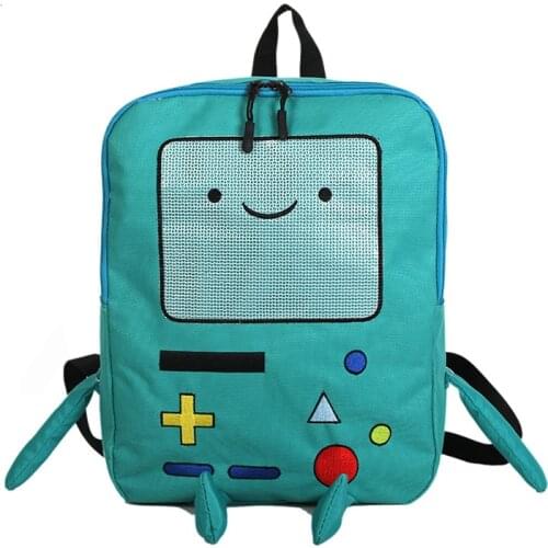 Fashion Cute Cartoon Cute Adventure Time Backpacks Funny Personality Stereo Student Bag Large Capacity Travel Bag School Bag