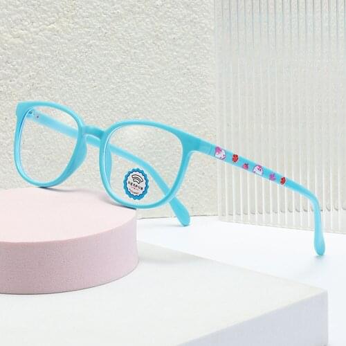 Fashion Anti-Blue Light Transparent Children Glasses Brand Large Frame Sun Glasses Girls Boys luxury Bicy Trendy Eyewear Frame