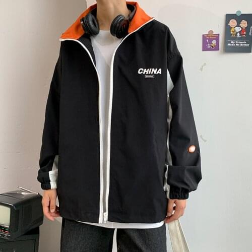 2021 Fashion Reflective Men Jackets Loose Unisex Streetwear Hooded Black Cargo Outwear