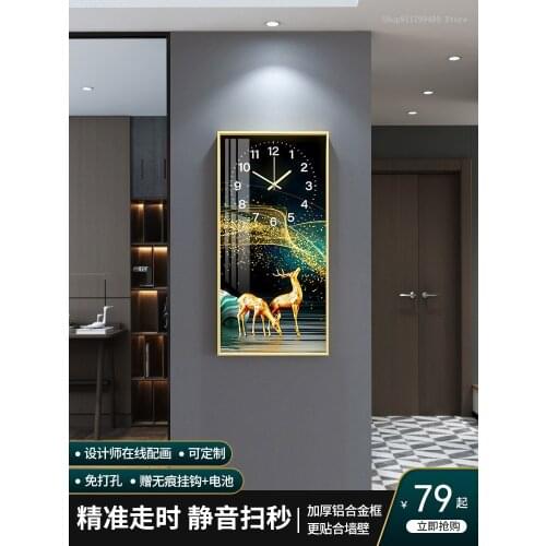 Wall clock modern simple Nordic Light luxury living room clock household fashion silent bedroom restaurant art clock