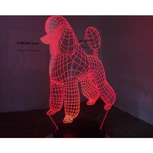 Poodle New Cute Dog 3d Lamp 7 Colors Led Night Lamp For Kids Touch Led Usb Table Lampara Lampe Baby Sleeping Decor Nightlight