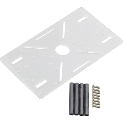 Self-Balancing Two-Drive 2wd DIY Robot Kit Car Chassis Frame Acrylic Aluminum Plate Free Couplings