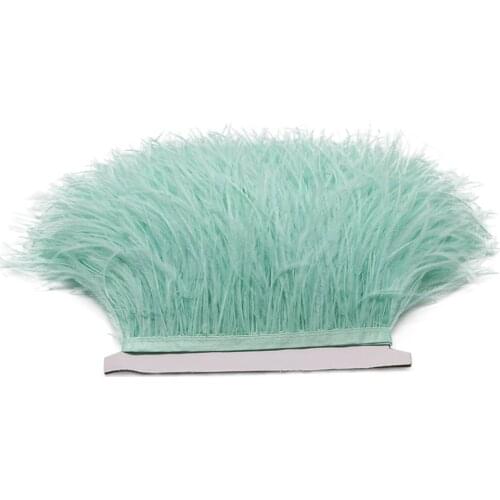 8-11Cm Ostrich Feathers Trimming For Needlework Accessories Plumas Fringe Ribbon Handbag Shoe Dress Decoration Plumes For Crafts