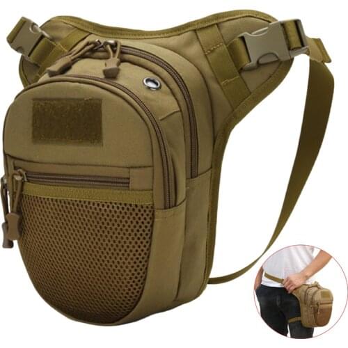 Mens Drop Leg Pouch Tools Bags Tactical Leg Bag Fanny Pack Thigh Bags Bike Cycling Hip Bag Outdoor Nylon Waist Packs