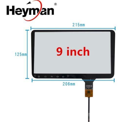 Universal 9 inch GT911 Capacitive Touch Digitizer for Android Car DVD navigation Touch screen panel Glass With button