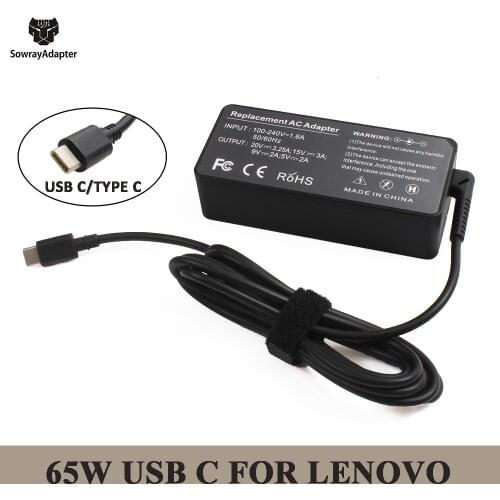 65W USB C Type-C PD Laptop Charger AC Power Adapter ADLX65YLC3A for lenovo T470,T480,T570,T580,TP25,X270,X280,X1