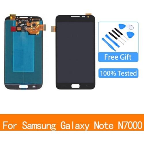 Super AMOLED For SAMSUNG Galaxy Note N7000 LCD Display Touch Screen Digitizer With Frame For SAMSUNG Note i9220 Note 1 N7000 LCD