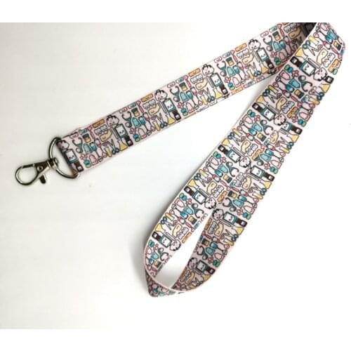 1 pcs cartoon Doctors nurse Lanyard Key Lanyard Cosplay Badge ID Cards Holders Neck Straps Keychains P80