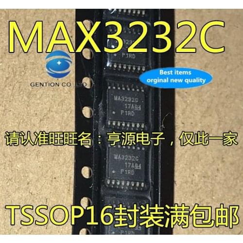 30pcs 100% orginal new real stock MAX3232 MAX3232CPWR silk-screen MA3232C TSSOP16 RS232 transceiver