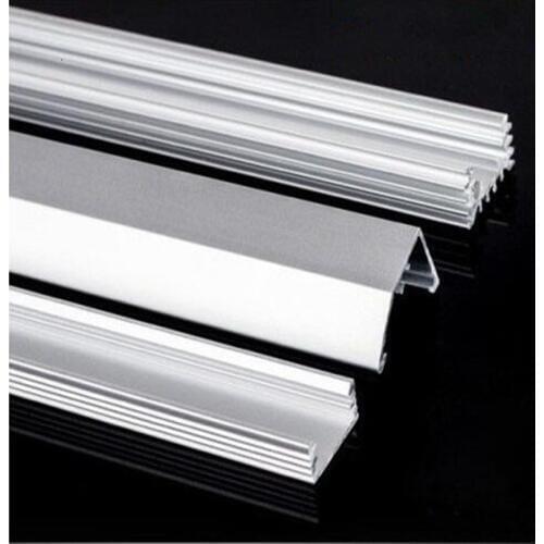 LED 5050 / 7020/6035/5630 Rigid Strip Light Shell Aluminum U Shape Flat Aluminum Slot 50PCS