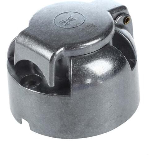 7-Pin Trailer Socket Heavy-Duty Round Pin 7- Pole Wiring Socket 12V Towbar Towing Caravan Truck Socket Vehicle End N Type