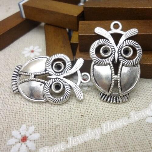8pcs/lot Tibetan Silver Color Big Owl Charm Animal Pendant Fit Jewelry Aesthetic Accessories Fit Women Diy Handmade Necklace
