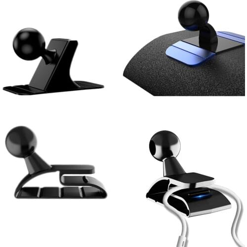 Car Phone Holder Suction Base 17mm Ball Head Universal Dashboard Gravity Bracket Magnetic Support Car Mount Mobile Charger Stand