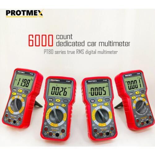PROTMEX 6000 counts Display TRMS Autoranging Automotive Car Motor Multimeter Frequency Capacitance
