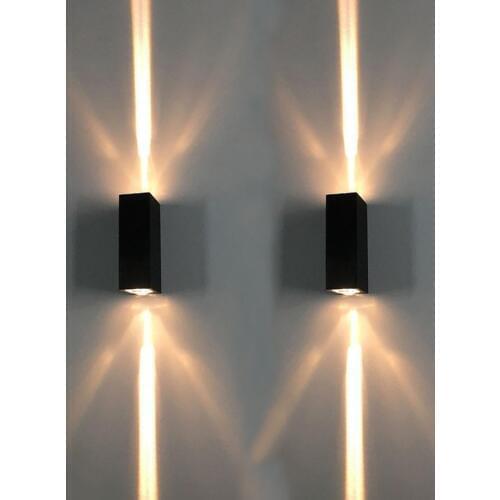 BEIAIDI Modern Waterproof Narrow Beam LED Spot Lamp Outdoor Garden Porch Wall Light Sconce Villa Hotel Exterior Wall Decor Light