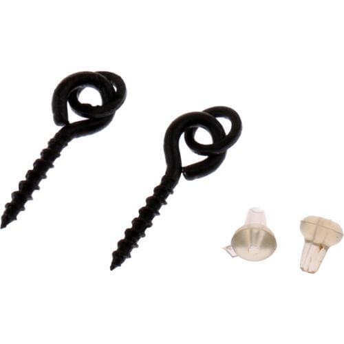 20Pcs Hook Stops Buffer Beads with Round Ring + 10pc Bait Screws for Carp Fishing Tackle Pop Up Chod Rigs Fishing Tool