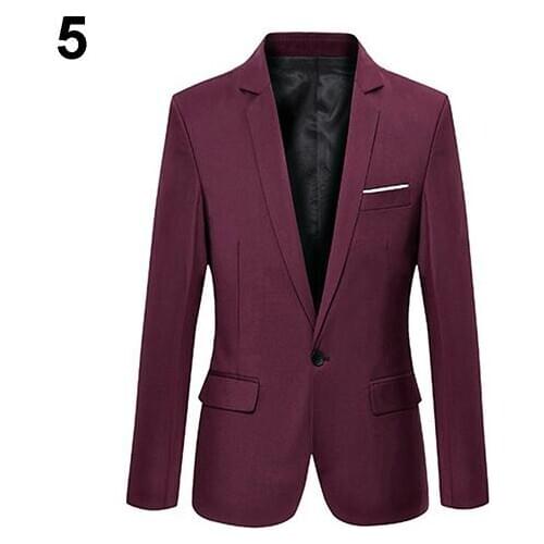 Men Slim Social Jackets Spring Autumn Fashion Solid Mens Wedding Dress Coat Casual Plus Size Business Male Suit Jacket