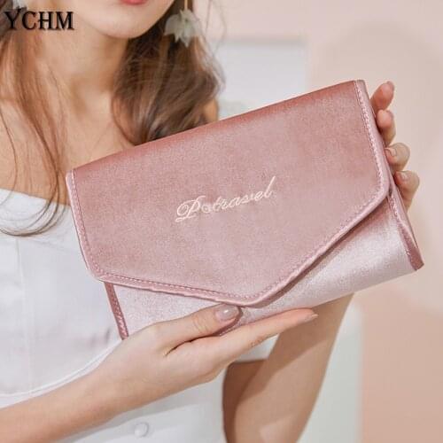 Foldabel Jewerly Storage Bag Luxury Velvet Pouches Gift Bag Earrings Rings Organizer Package Travel Portable Jewelry Organza Bag